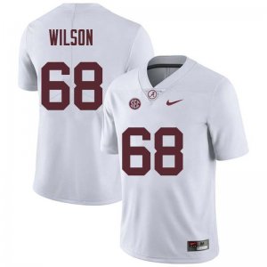 NCAA Men's Alabama Crimson Tide #68 Taylor Wilson Stitched College Nike Authentic White Football Jersey VD17B15RL
